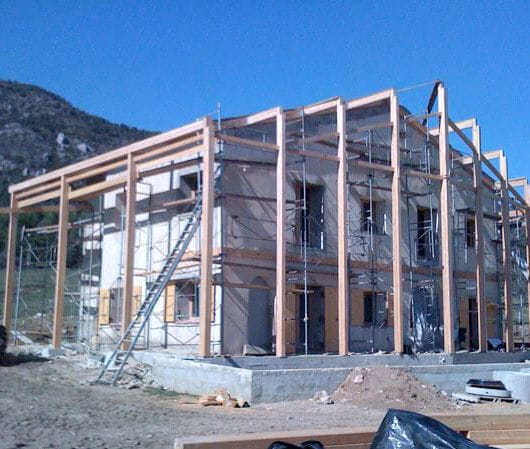 Phases de la construction de la villa bioclimatique